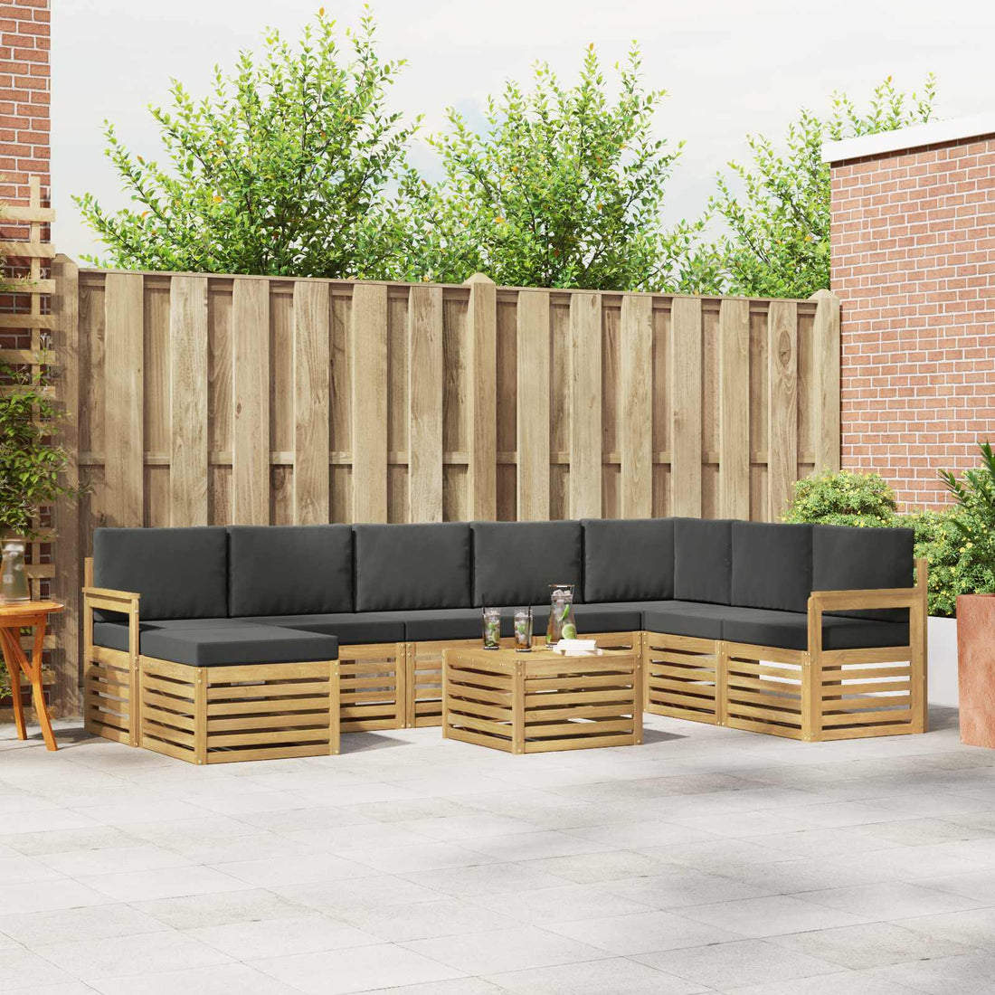 vidaXL Juegos de sofás Madera de Acacia Sólida