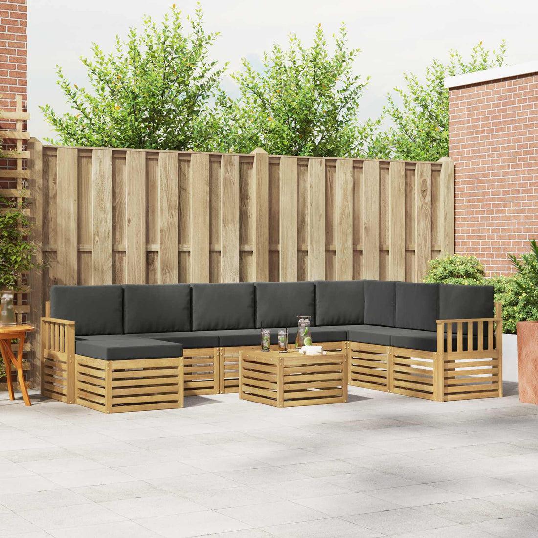 vidaXL Juegos de sofás Madera de Acacia Sólida
