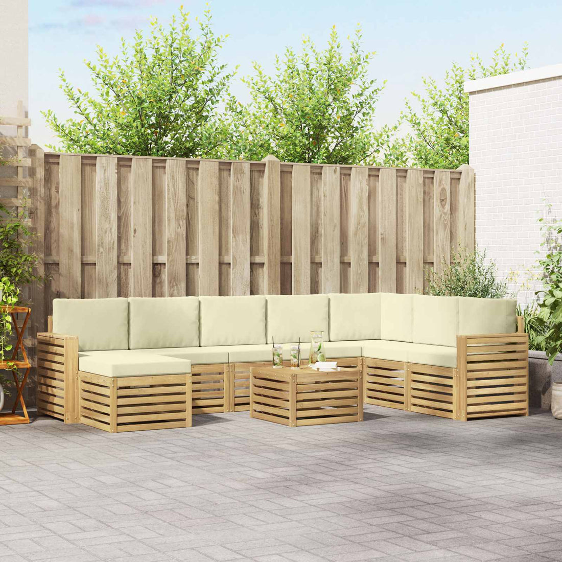 vidaXL Juegos de sofás Madera de Acacia Sólida