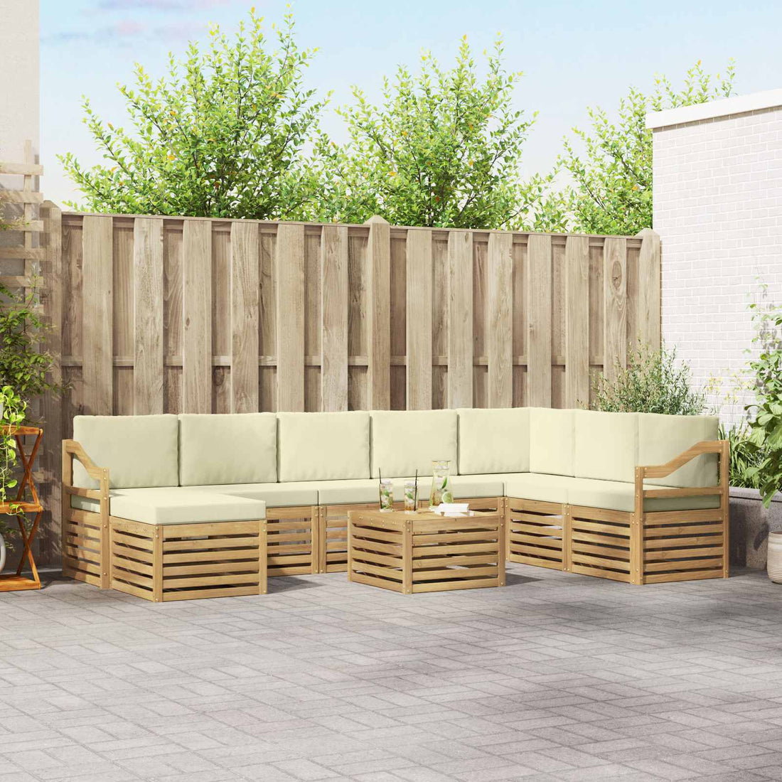vidaXL Juegos de sofás Madera de Acacia Sólida
