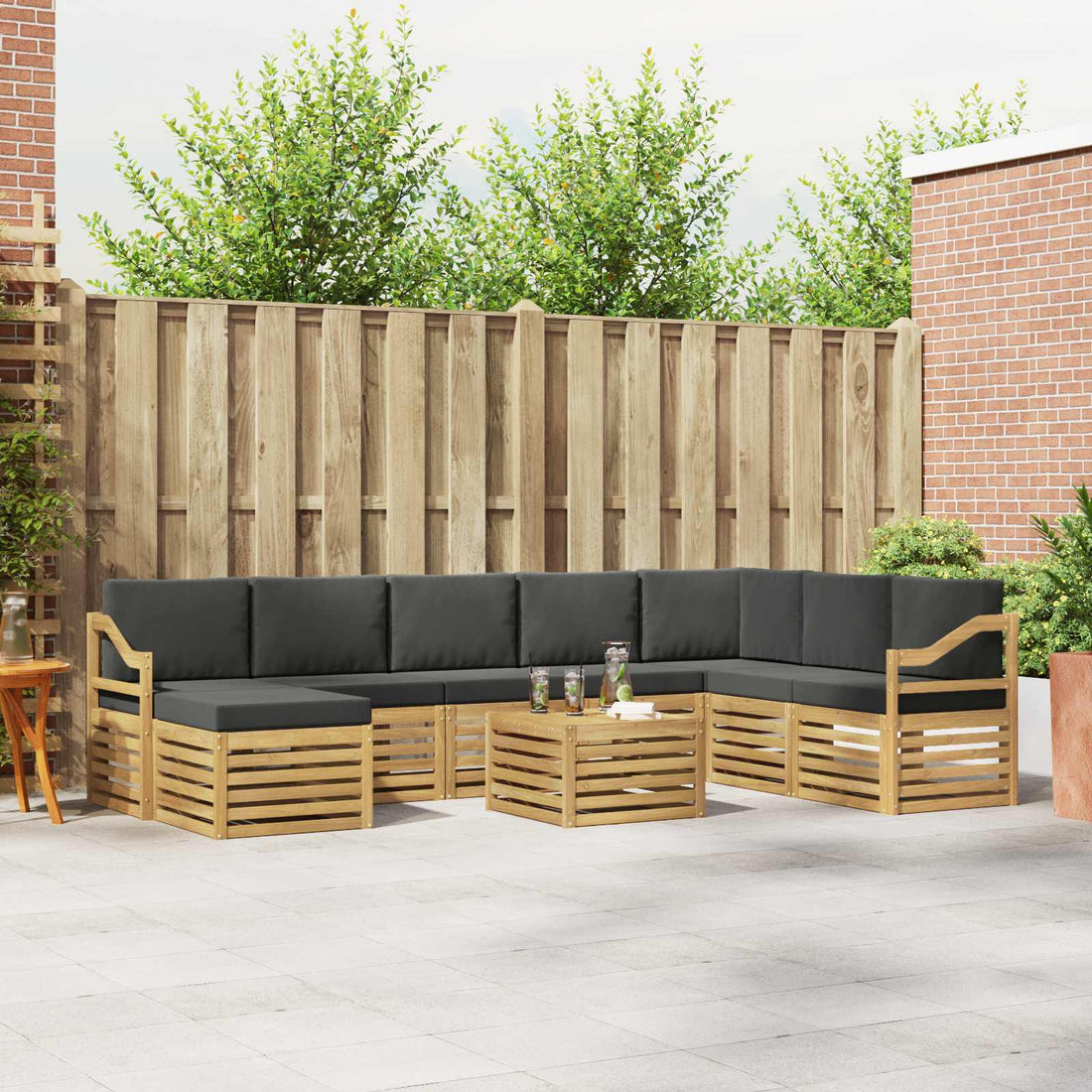 vidaXL Juegos de sofás Madera de Acacia Sólida