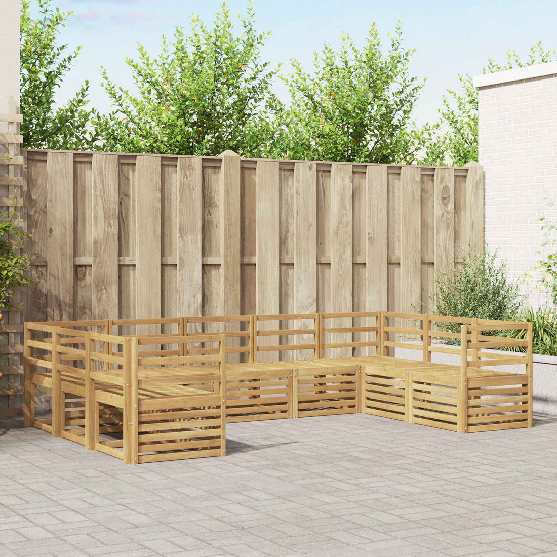 vidaXL Juegos de sofás Madera de Acacia Sólida