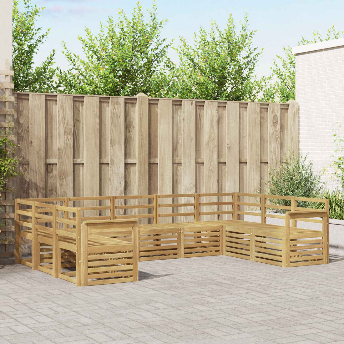 vidaXL Juegos de sofás Madera de Acacia Sólida