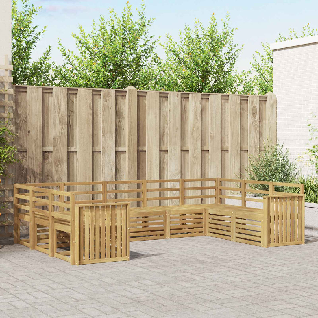 vidaXL Juegos de sofás Madera de Acacia Sólida