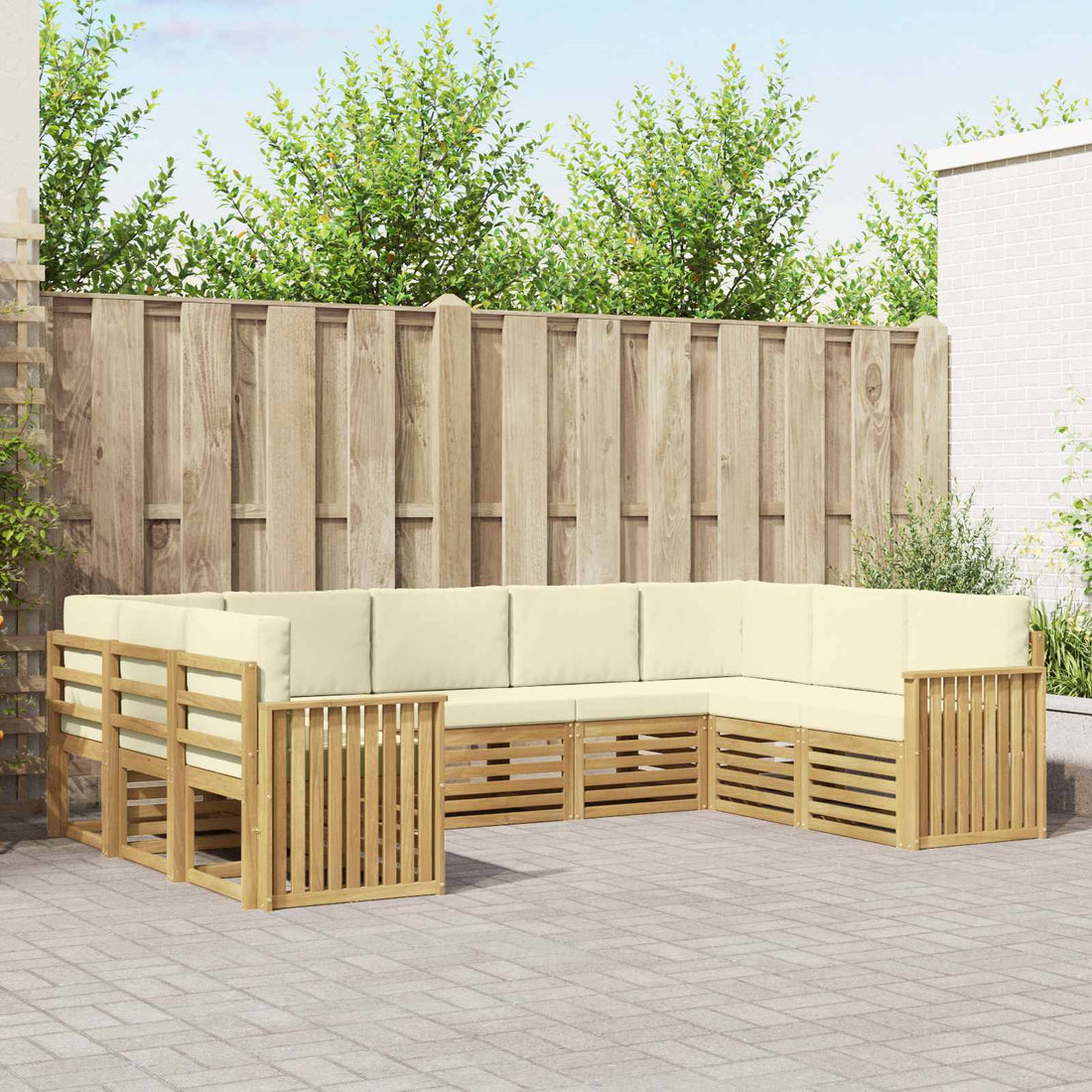 vidaXL Juegos de sofás Madera de Acacia Sólida