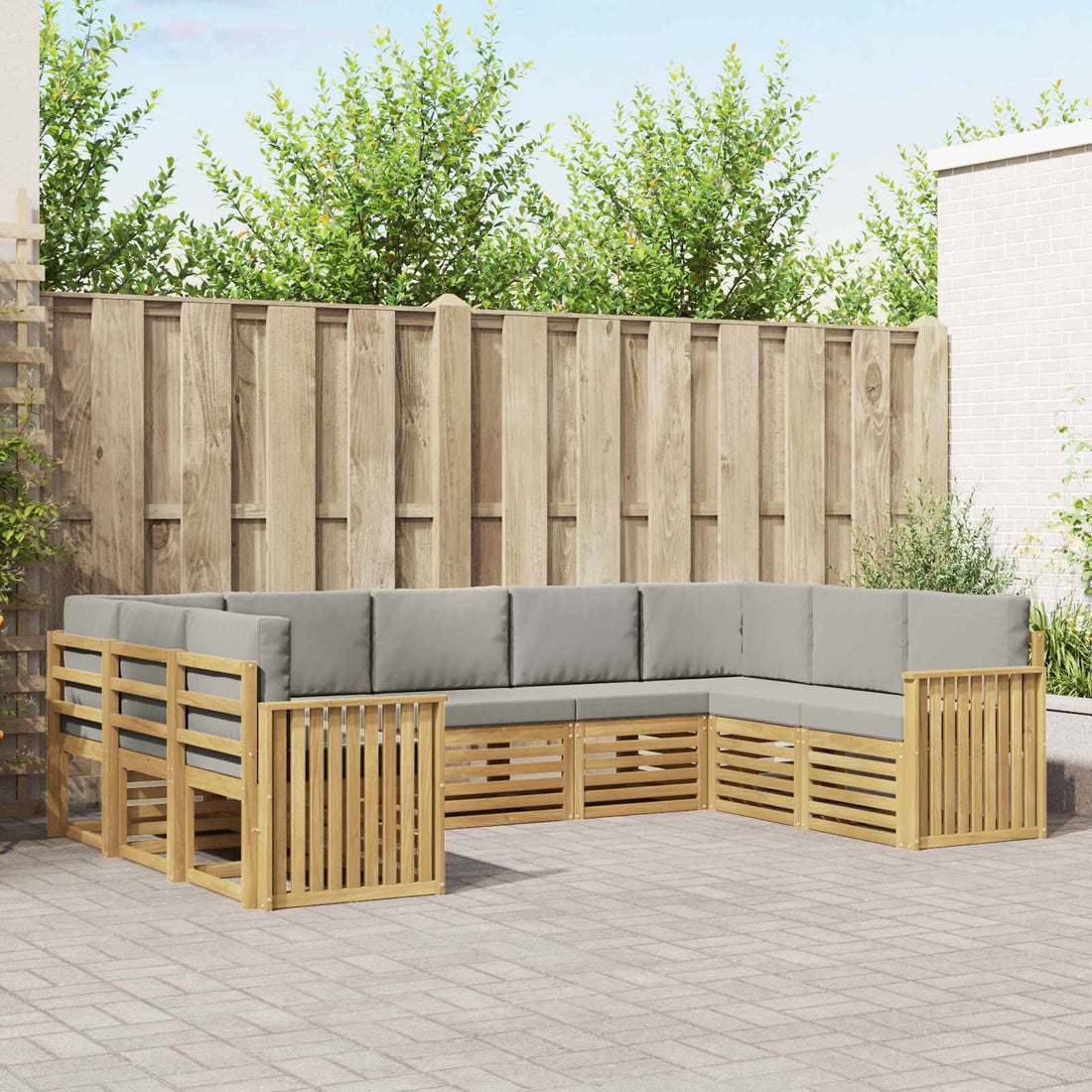 vidaXL Juegos de sofás Madera de Acacia Sólida