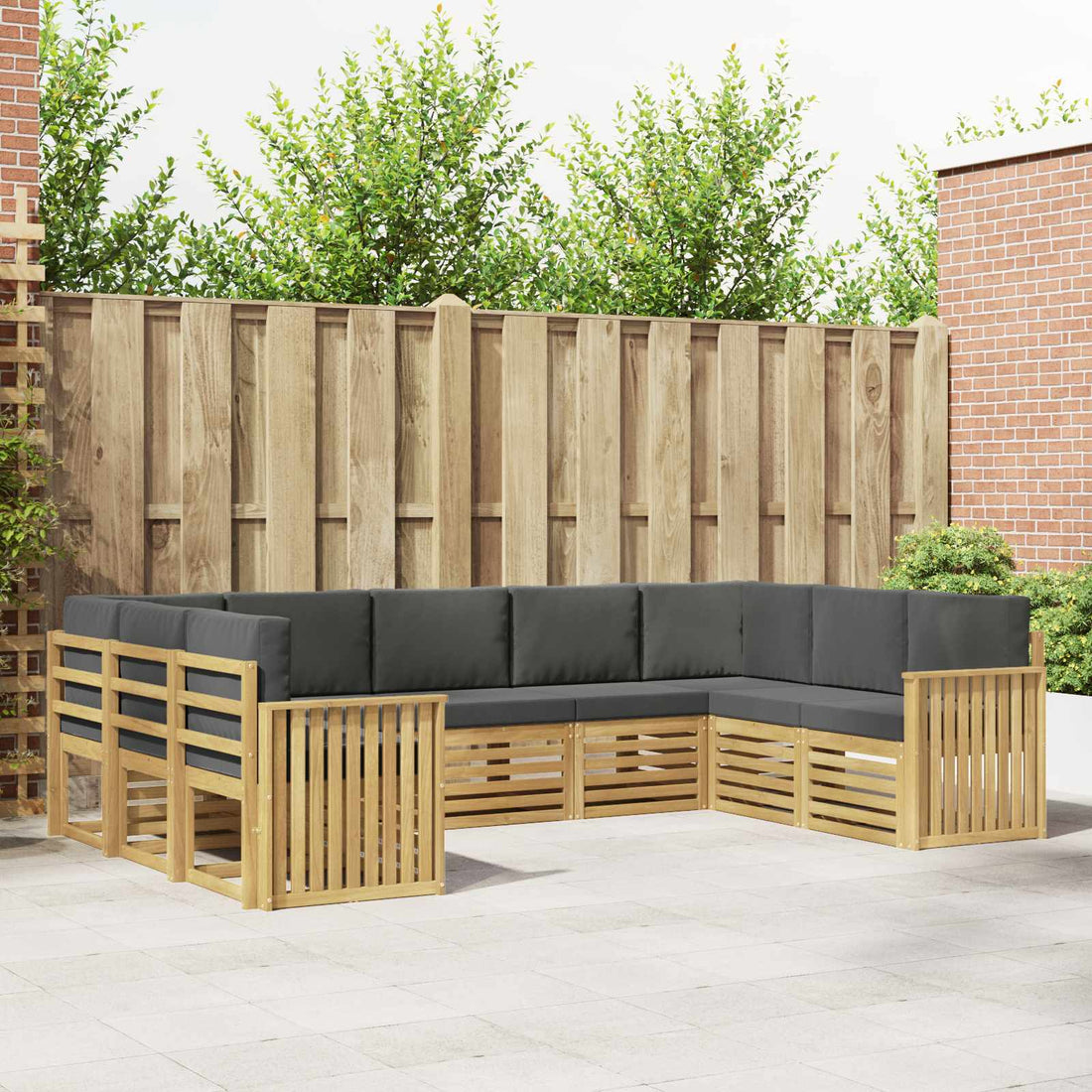 vidaXL Juegos de sofás Madera de Acacia Sólida