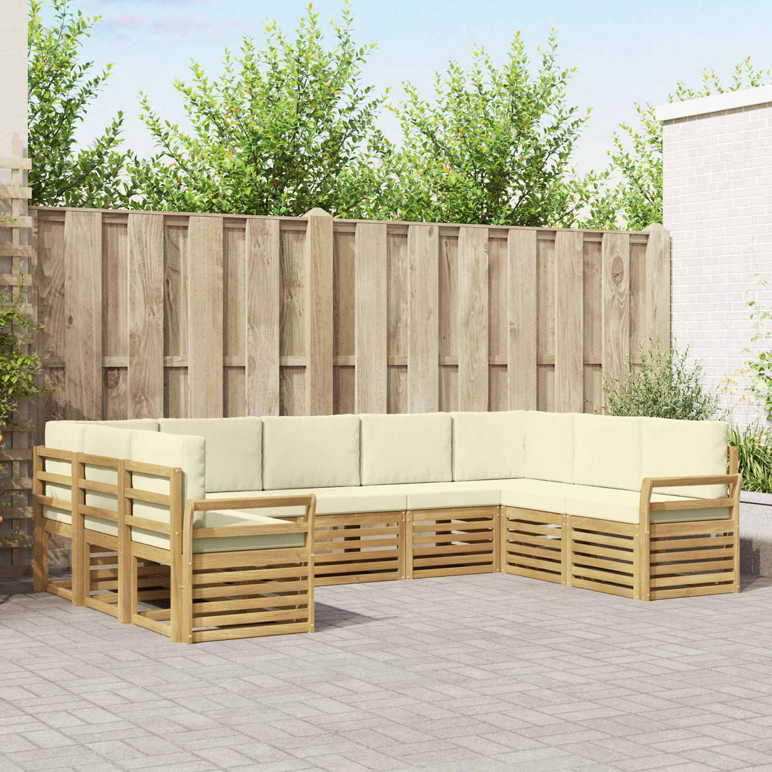 vidaXL Juegos de sofás Madera de Acacia Sólida