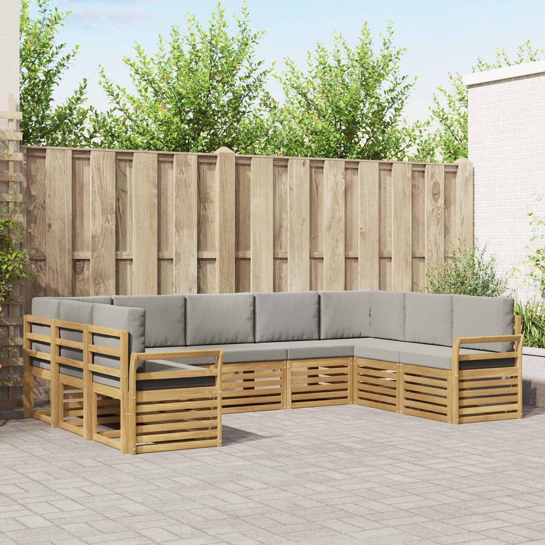 vidaXL Juegos de sofás Madera de Acacia Sólida