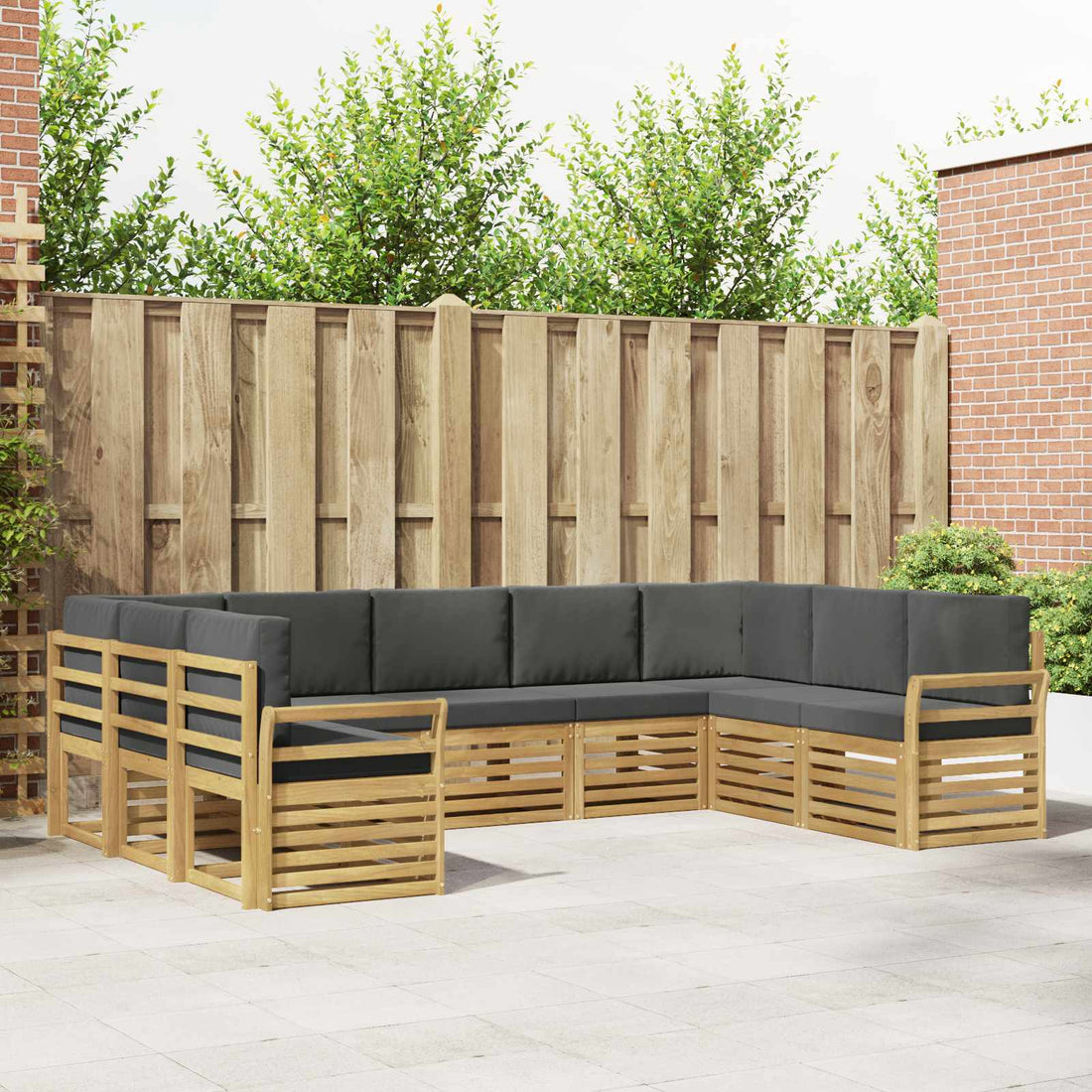 vidaXL Juegos de sofás Madera de Acacia Sólida