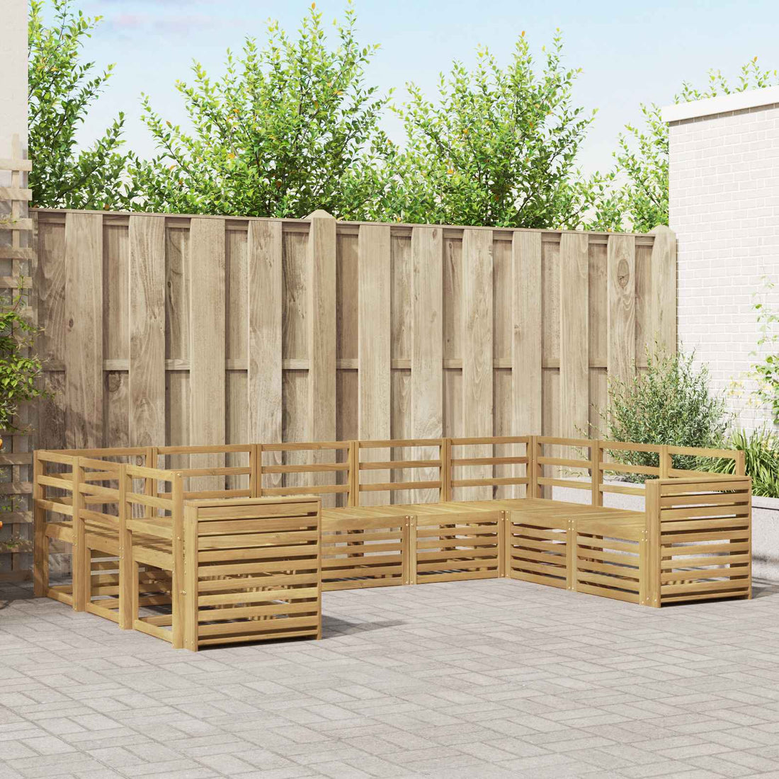 vidaXL Juegos de sofás Madera de Acacia Sólida