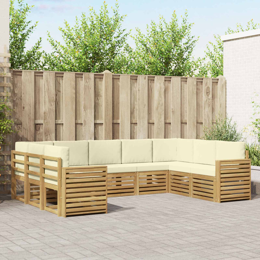vidaXL Juegos de sofás Madera de Acacia Sólida
