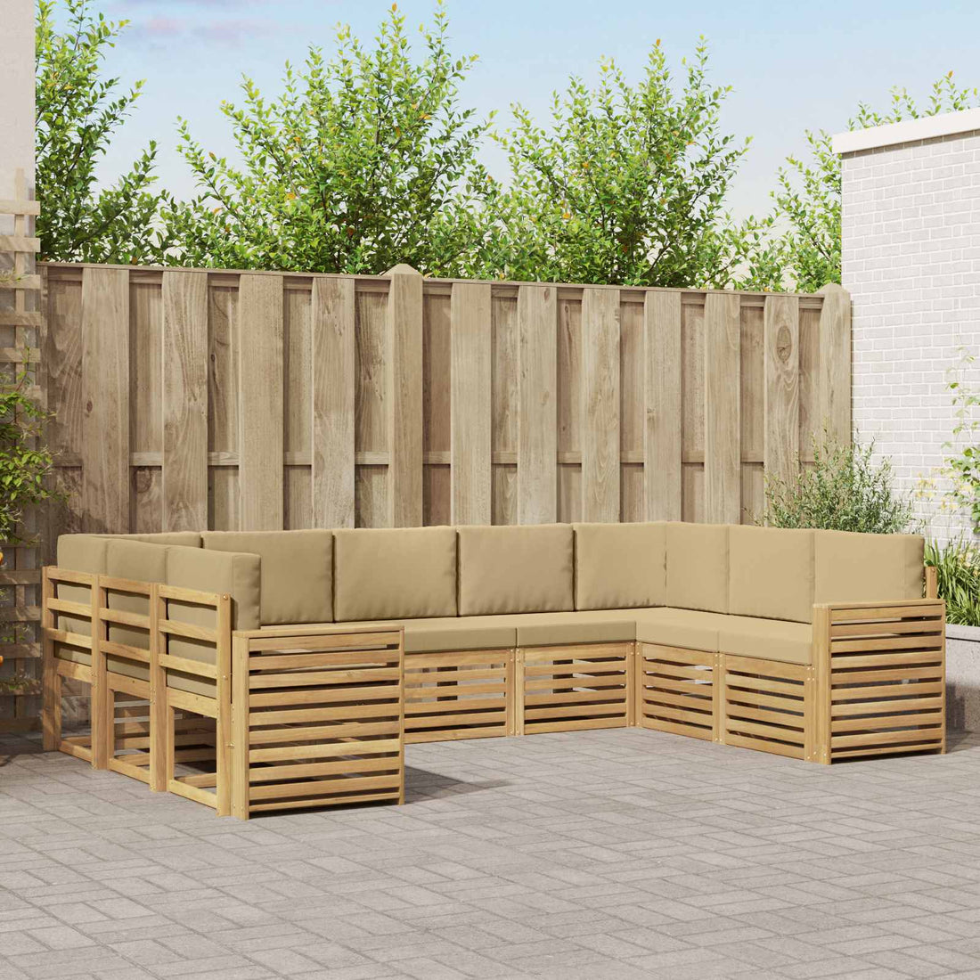 vidaXL Juegos de sofás Madera de Acacia Sólida