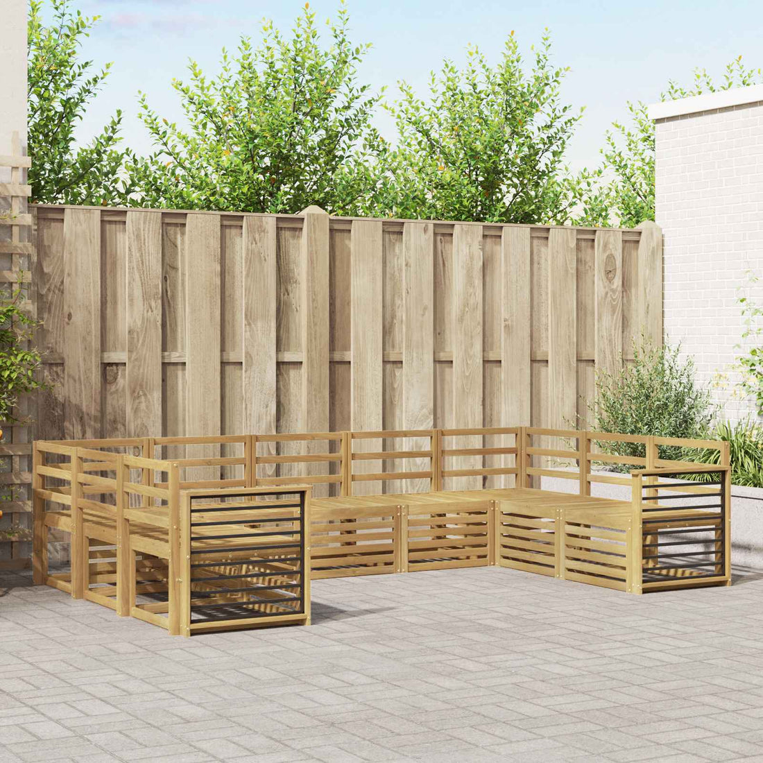 vidaXL Juegos de sofás Madera de Acacia Sólida