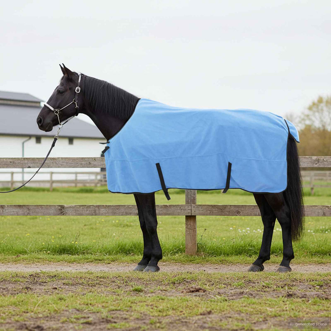 vidaXL Manta para Caballo Aqua Completo 135 cm