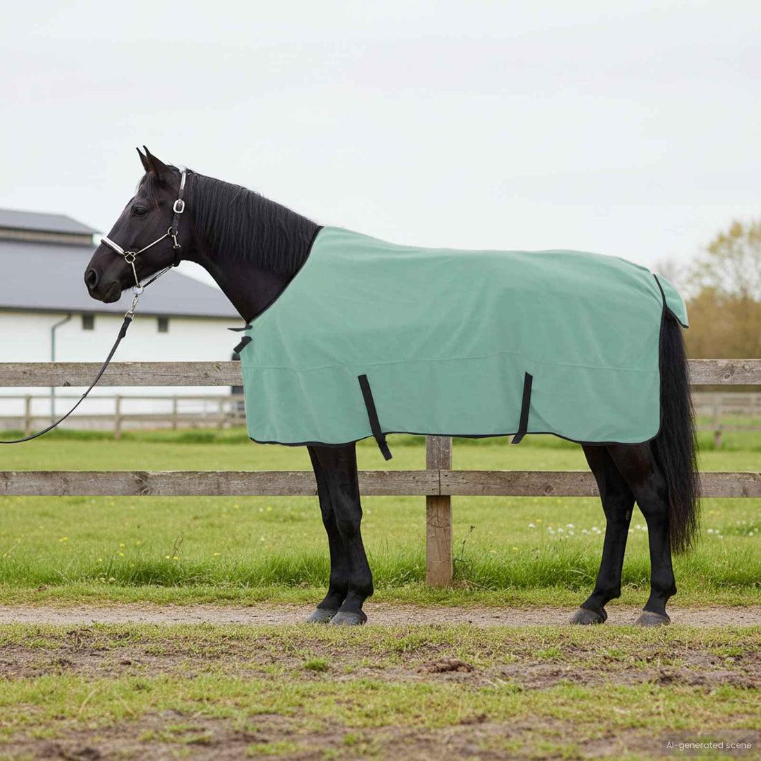 vidaXL Manta para Caballo Verde especial 145 cm