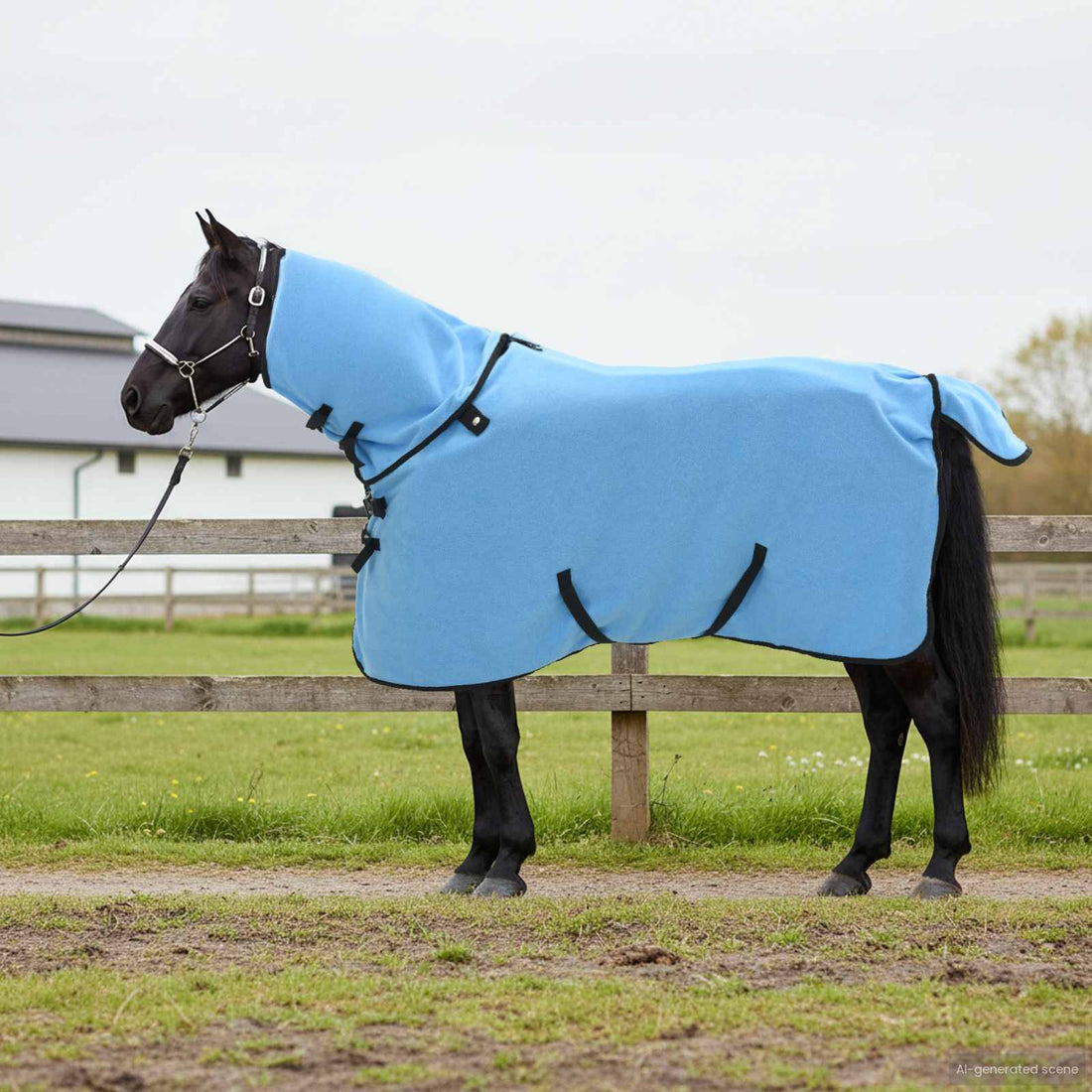 vidaXL Manta para Caballo Aqua Completo 105 cm