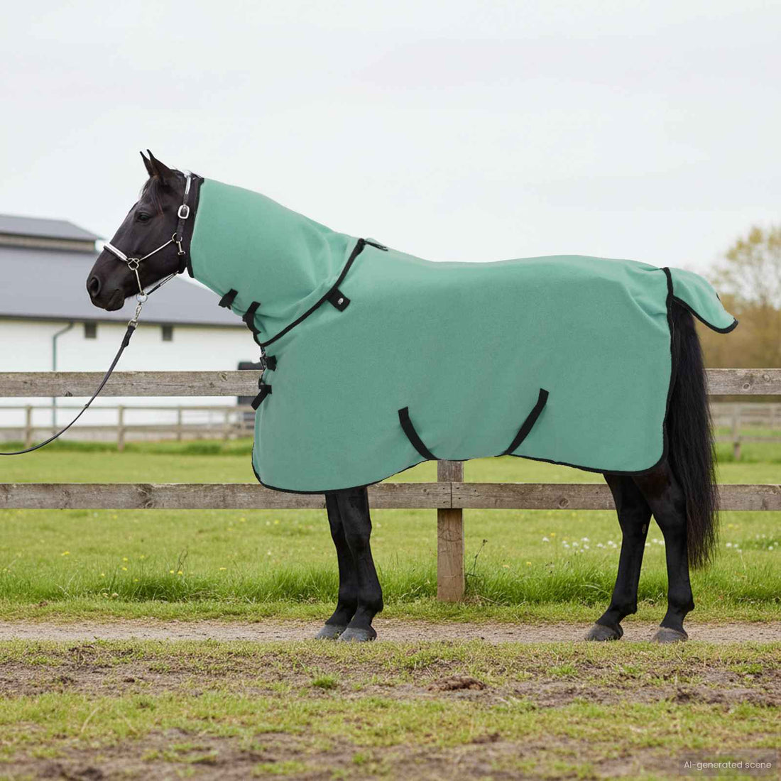 vidaXL Manta para Caballo Verde especial 85 cm