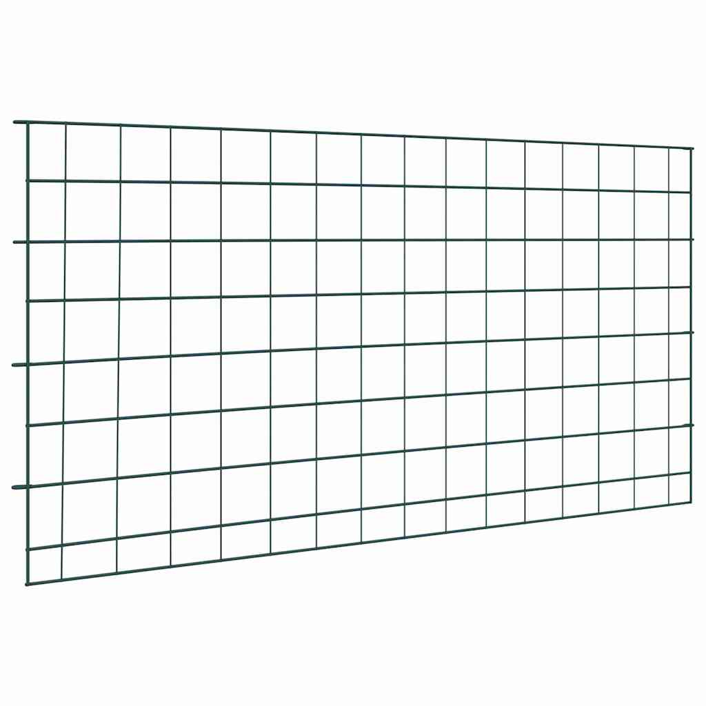 vidaXL Juego de Cercas para Estanque 5 uds. 100 x 50 cm Acero Verde