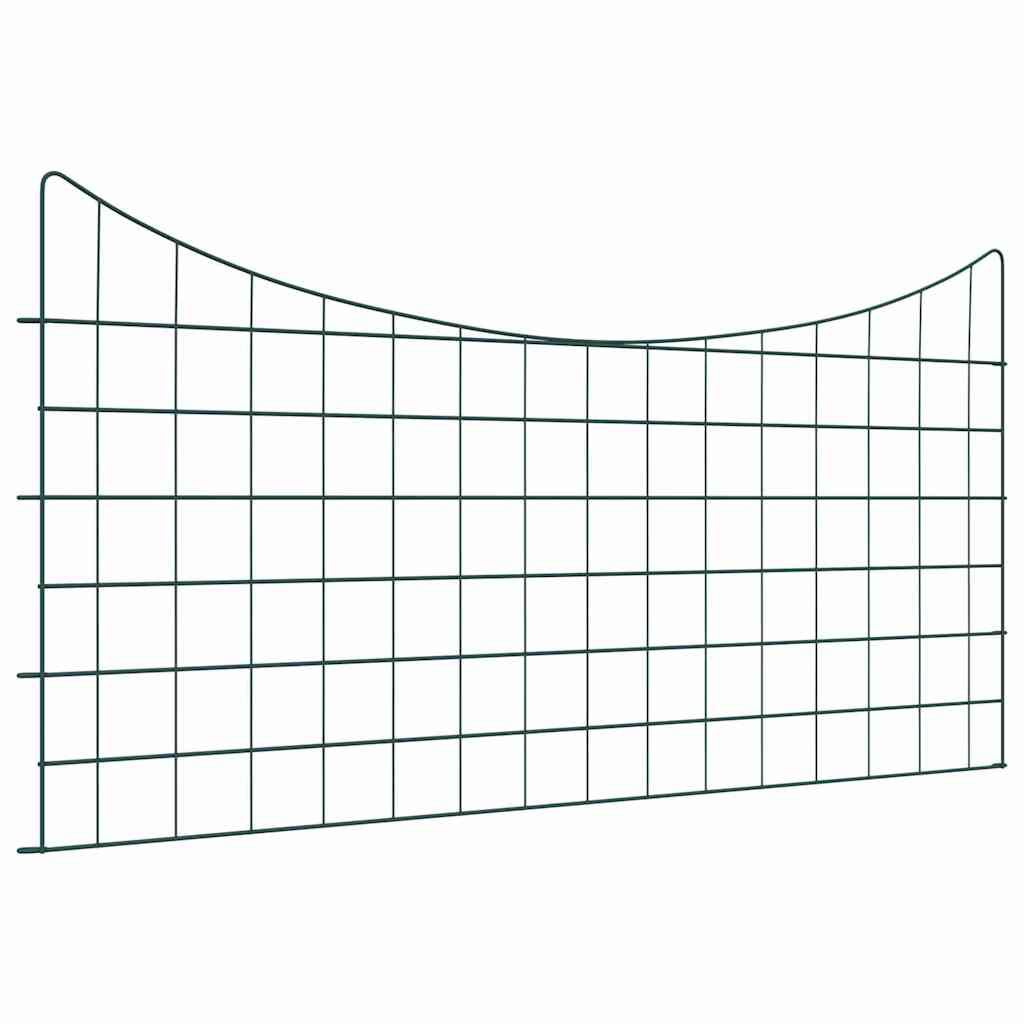 vidaXL Juego de Cercas para Estanque 5 uds. 100 x 50 cm Acero Verde