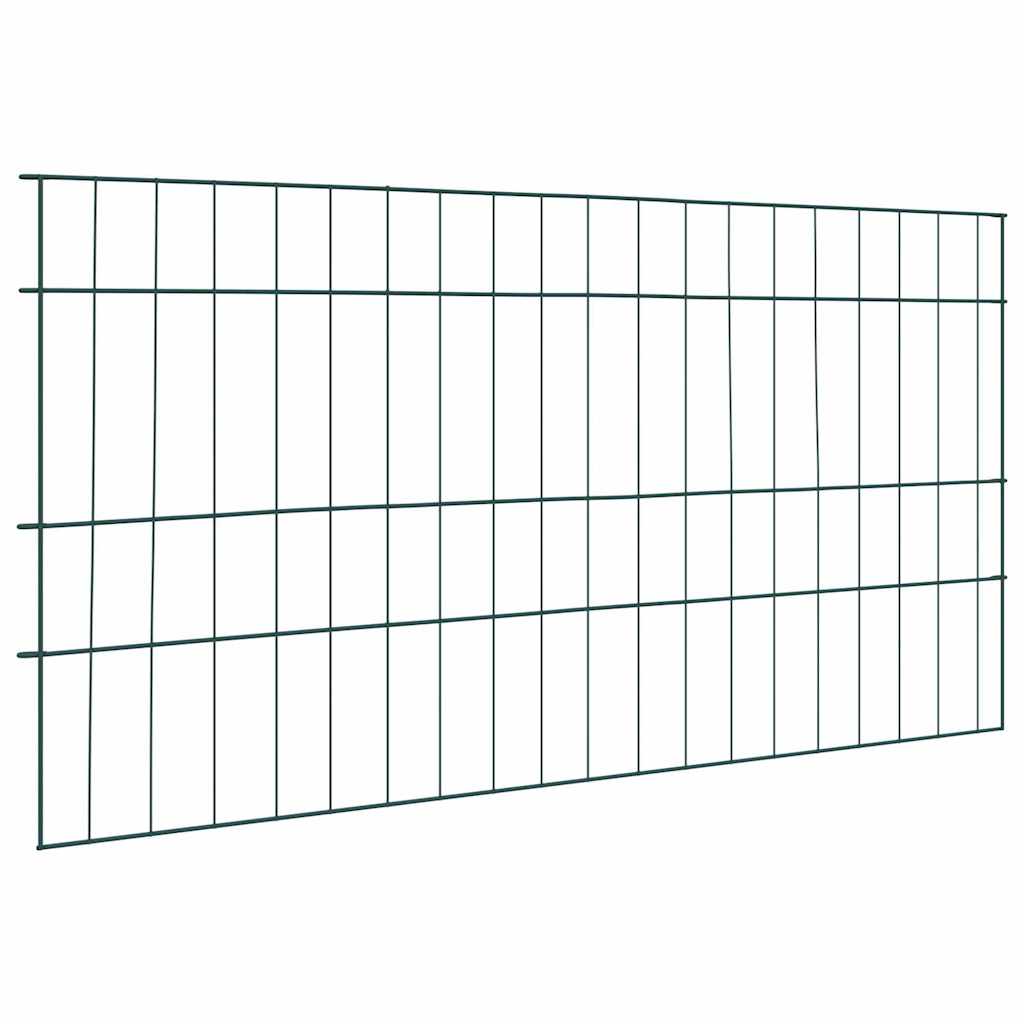 vidaXL Juego de Cercas para Estanque 5 uds. 100 x 50 cm Acero Verde
