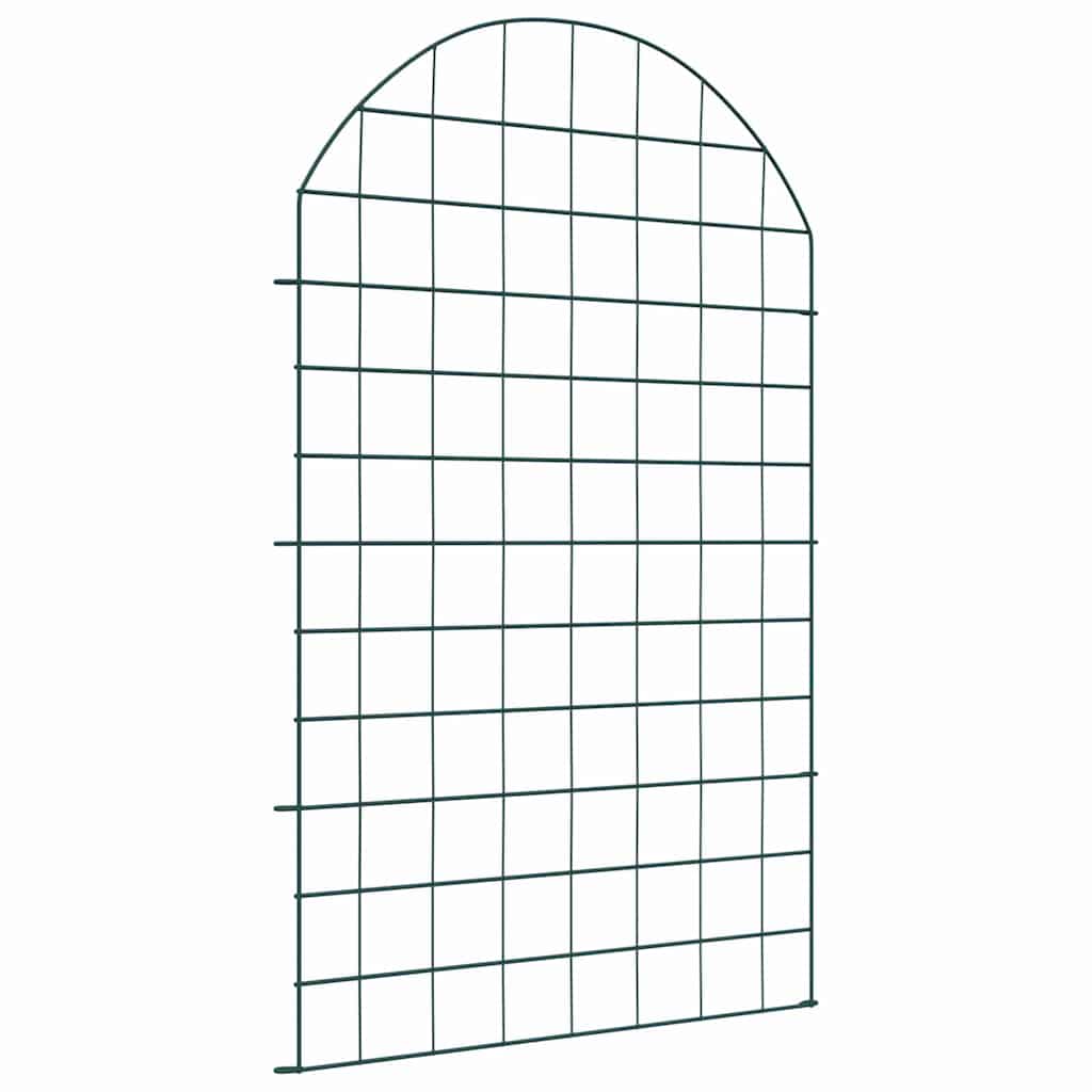 vidaXL Juego de Cercas para Estanque 8 uds. 50 x 80 cm Acero Verde