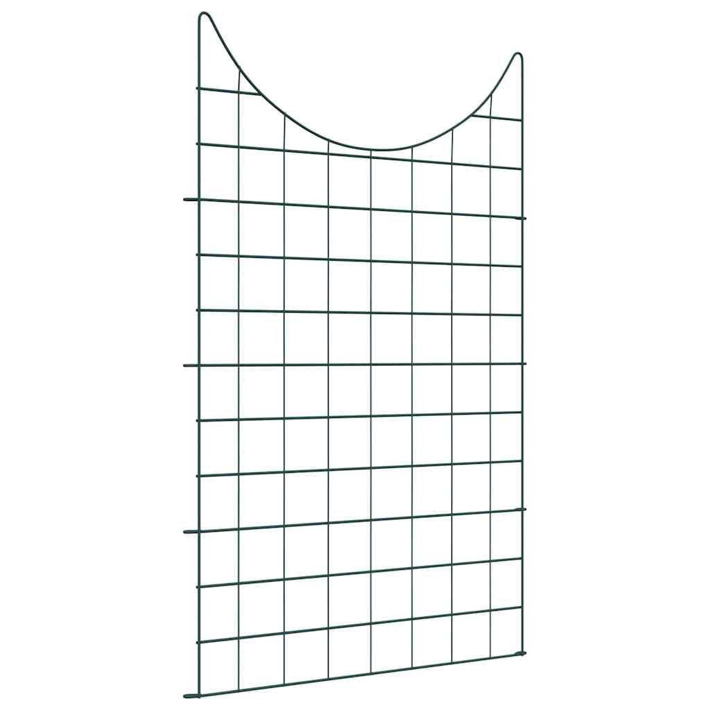 vidaXL Juego de Cercas para Estanque 8 uds. 50 x 80 cm Acero Verde