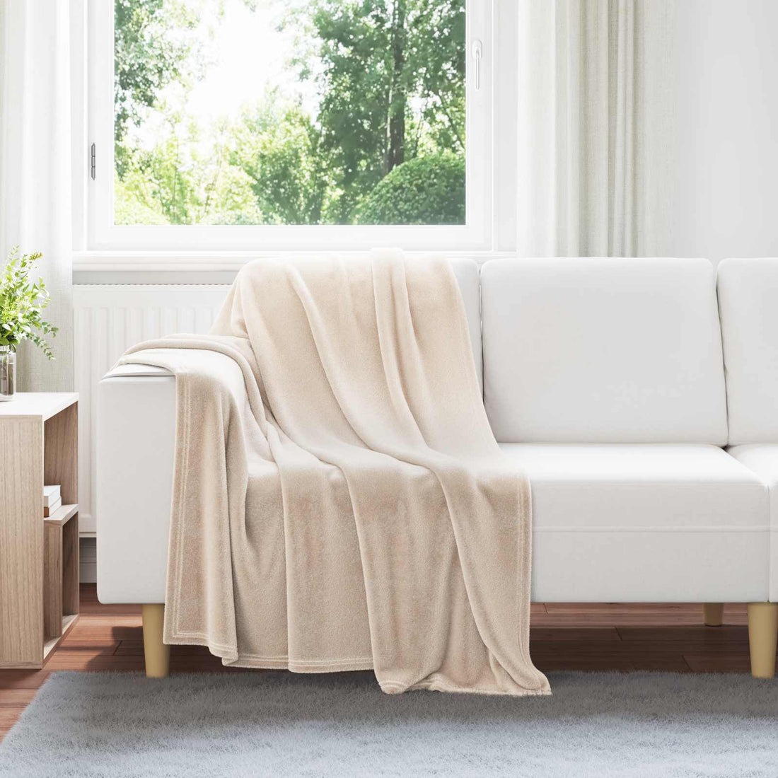 vidaXL Mantitas de Sofá 6 uds. Beige 130 x 150 cm 2.98 kg Lana
