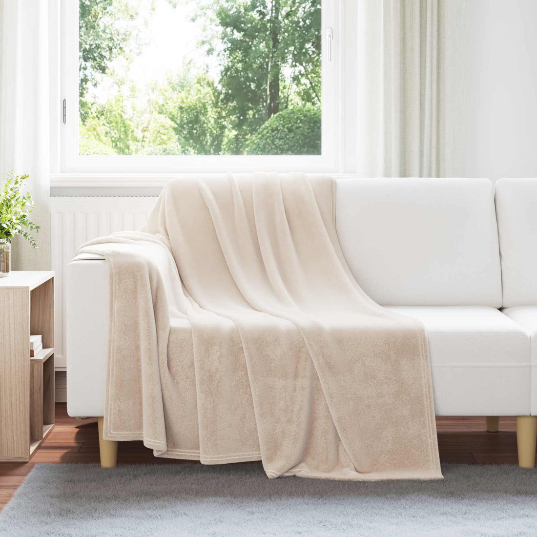 vidaXL Mantitas de Sofá 6 uds. Beige 150 x 200 cm 4.6 kg Lana