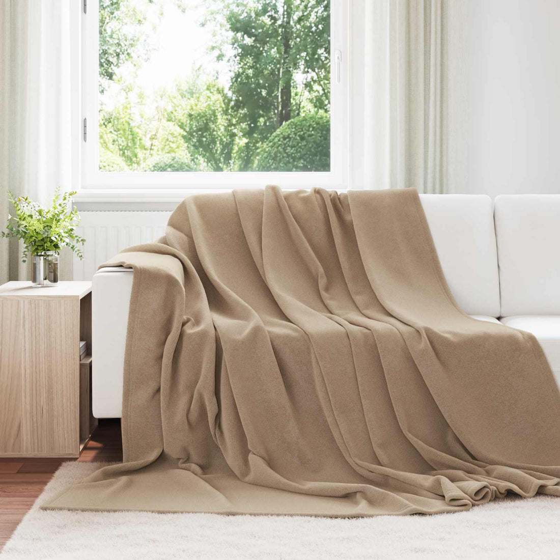 vidaXL Mantitas de Sofá 6 uds. Camel 240 x 270 cm 10.11 kg Lana
