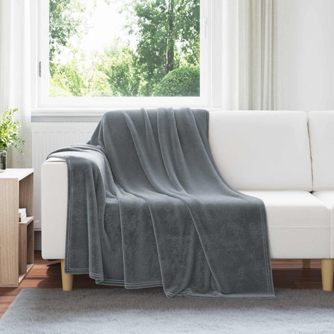 vidaXL Mantitas de Sofá 6 uds. Gris oscuro 150 x 200 cm 4.68 kg Lana