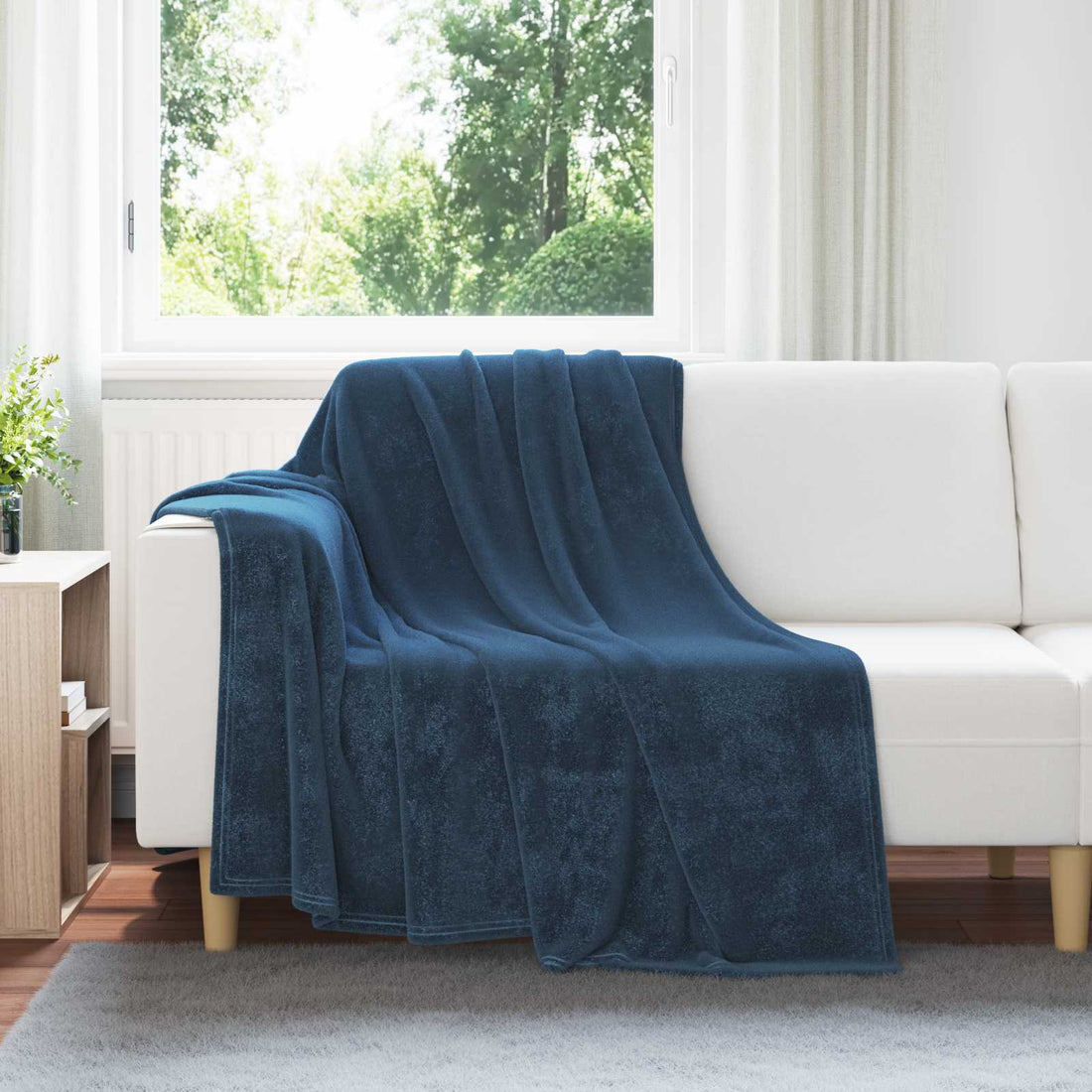 vidaXL Mantitas de Sofá 6 uds. Azul marino 150 x 200 cm 4.68 kg Lana