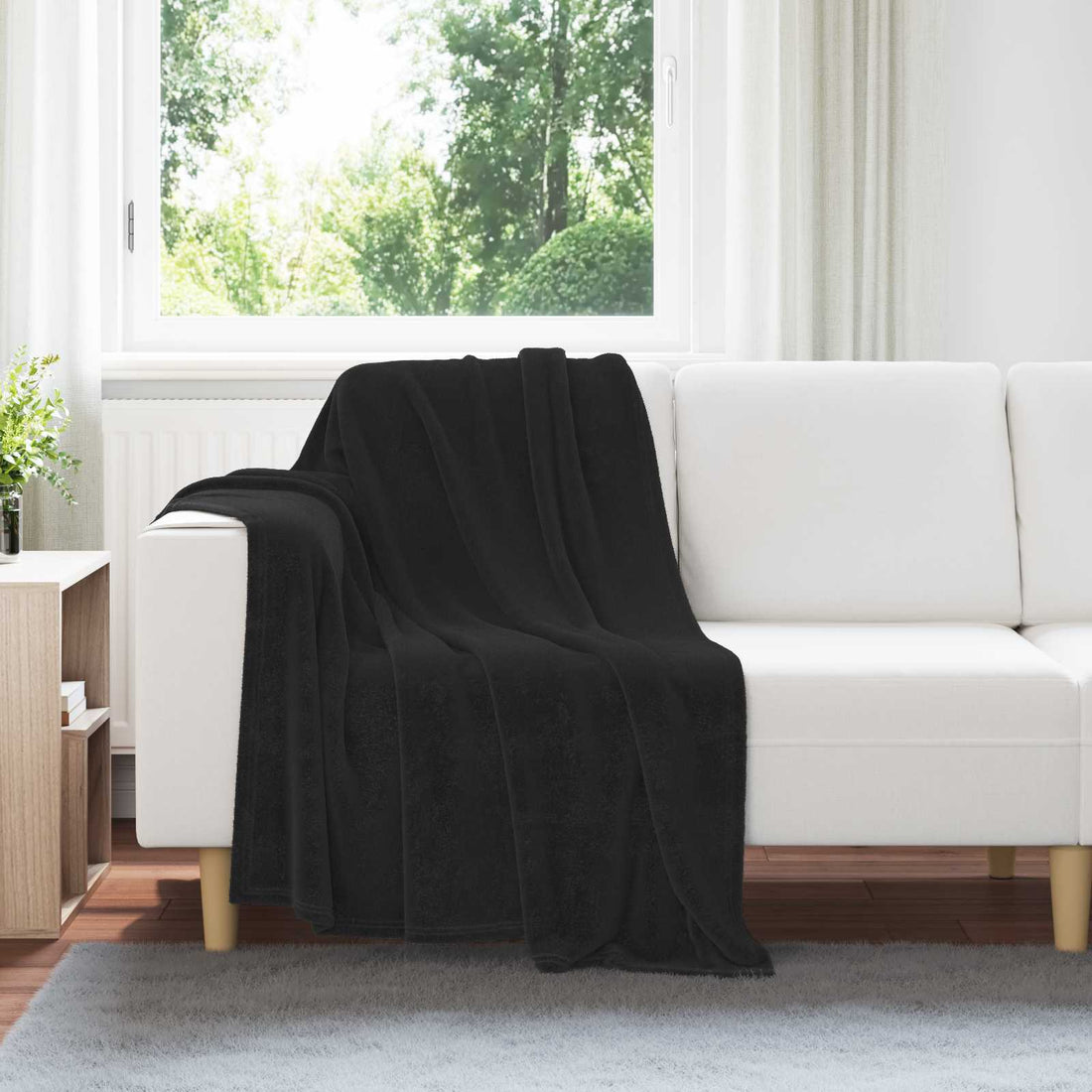 vidaXL Mantitas de Sofá 6 uds. Negro 130 x 150 cm 3.04 kg Lana