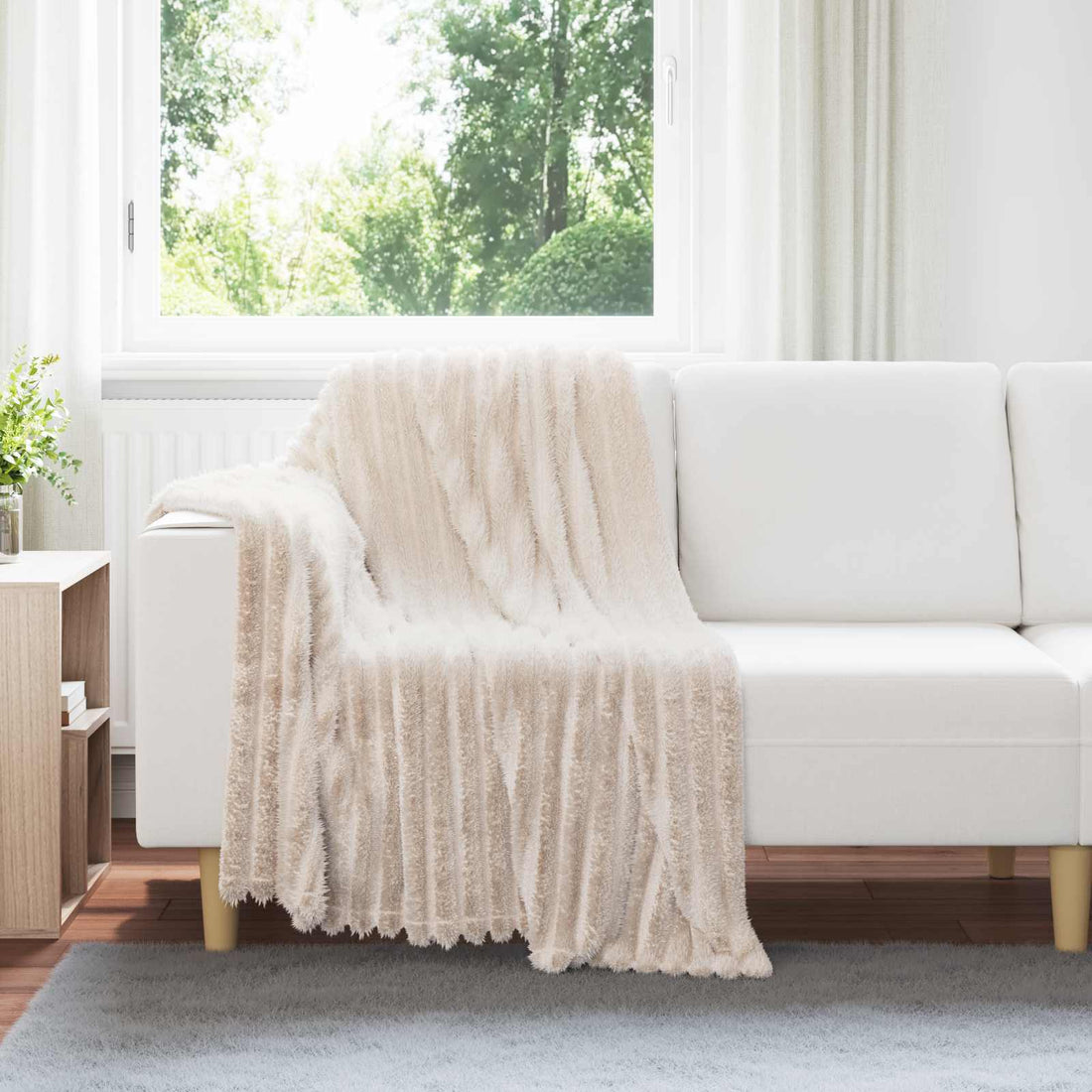 vidaXL Mantitas de Sofá 6 uds. Beige 150 x 130 cm 2.85 kg Lana