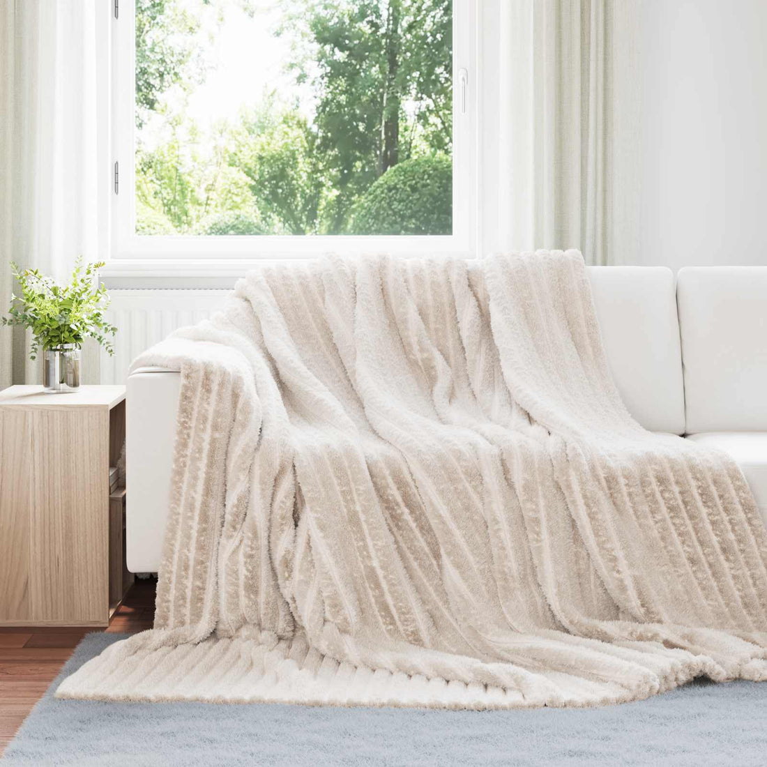 vidaXL Mantitas de Sofá 6 uds. Beige 240 x 220 cm 8.76 kg Lana