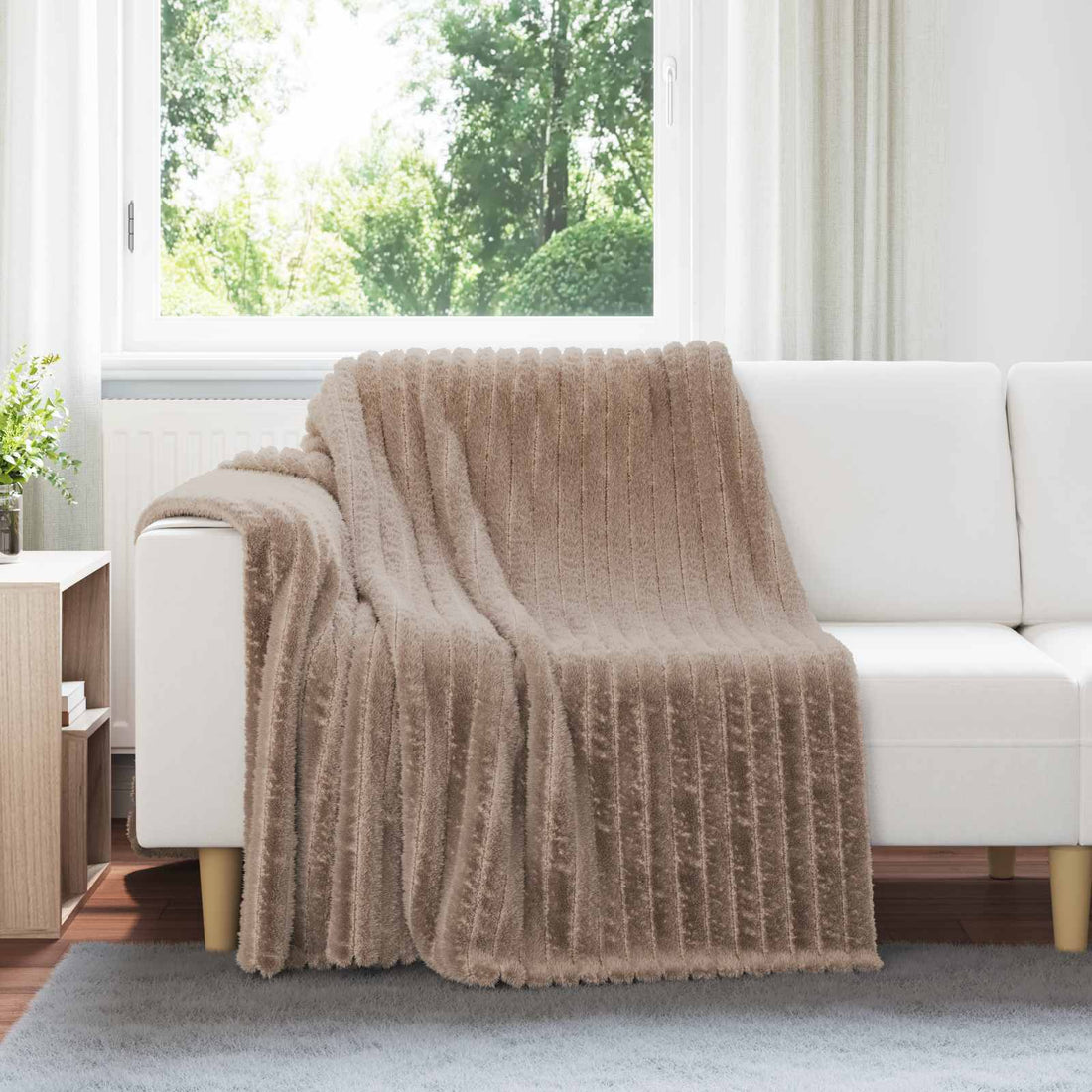vidaXL Mantitas de Sofá 6 uds. Camel 200 x 150 cm 4.75 kg Lana