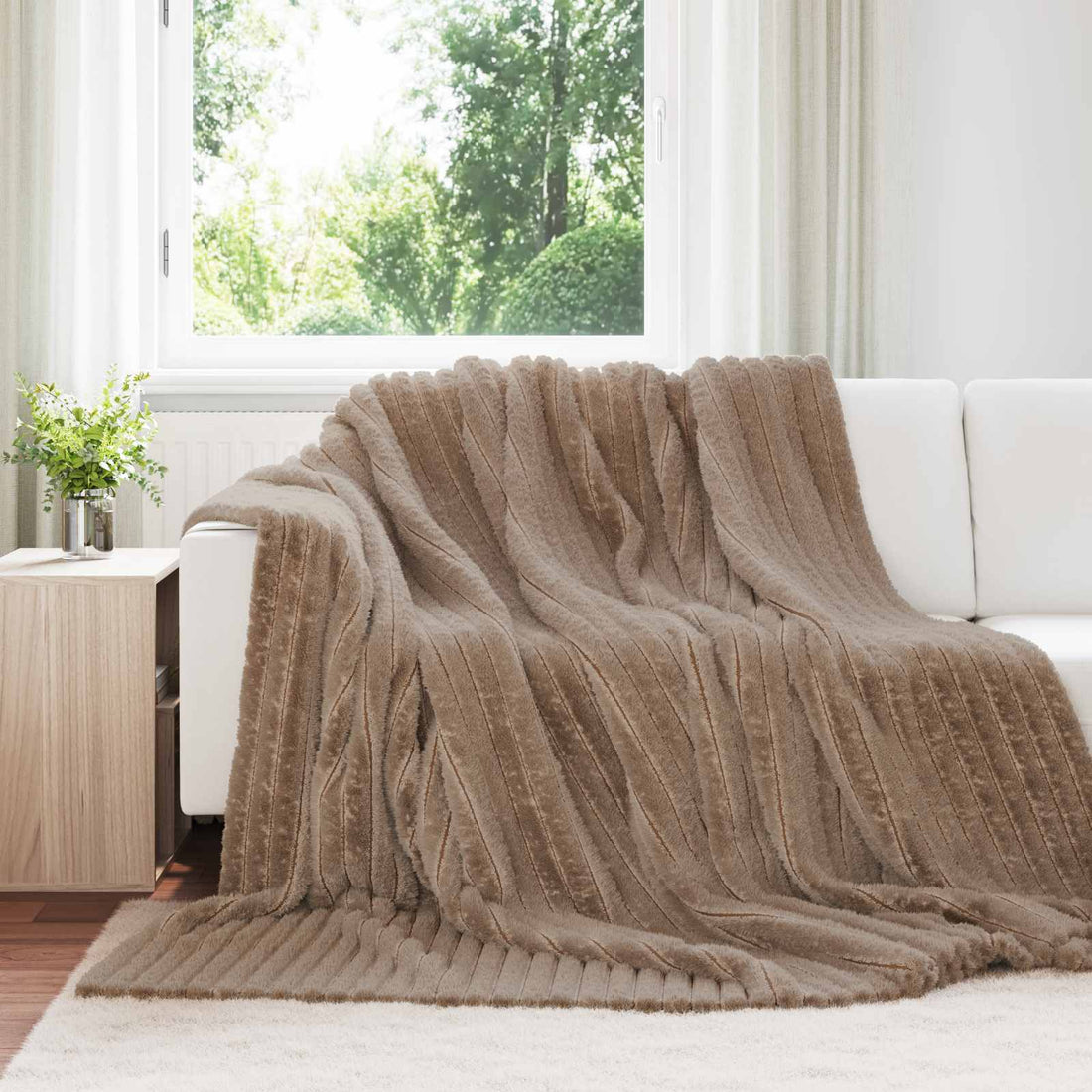 vidaXL Mantitas de Sofá 6 uds. Camel 240 x 220 cm 8.24 kg Lana