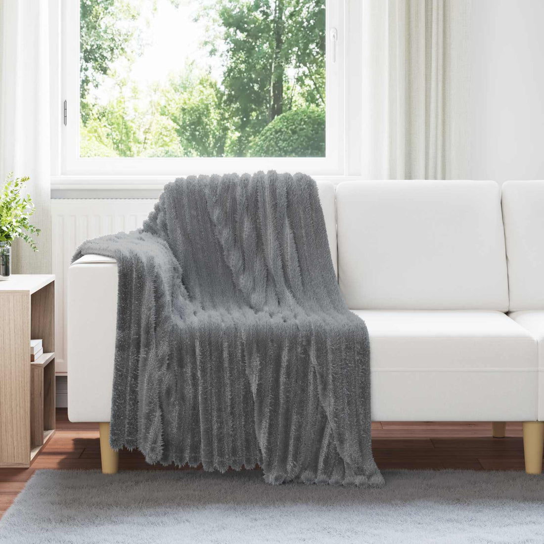 vidaXL Mantitas de Sofá 6 uds. Gris oscuro 150 x 130 cm 2.85 kg Lana