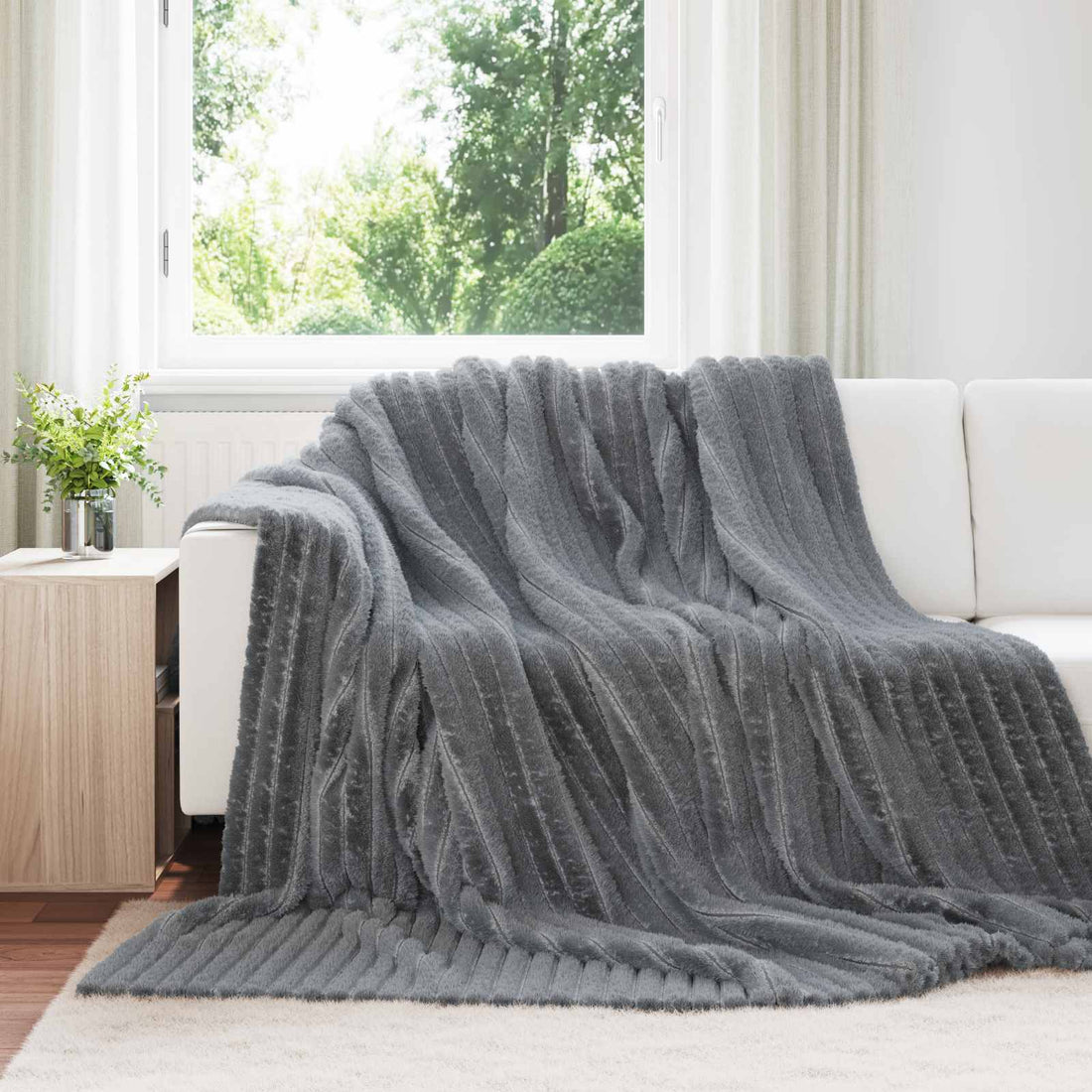 vidaXL Mantitas de Sofá 6 uds. Gris oscuro 270 x 240 cm 8.79 kg Lana