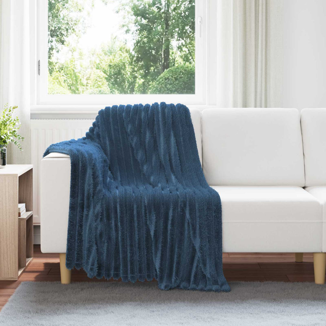 vidaXL Mantitas de Sofá 6 uds. Azul marino 150 x 130 cm 2.85 kg Lana