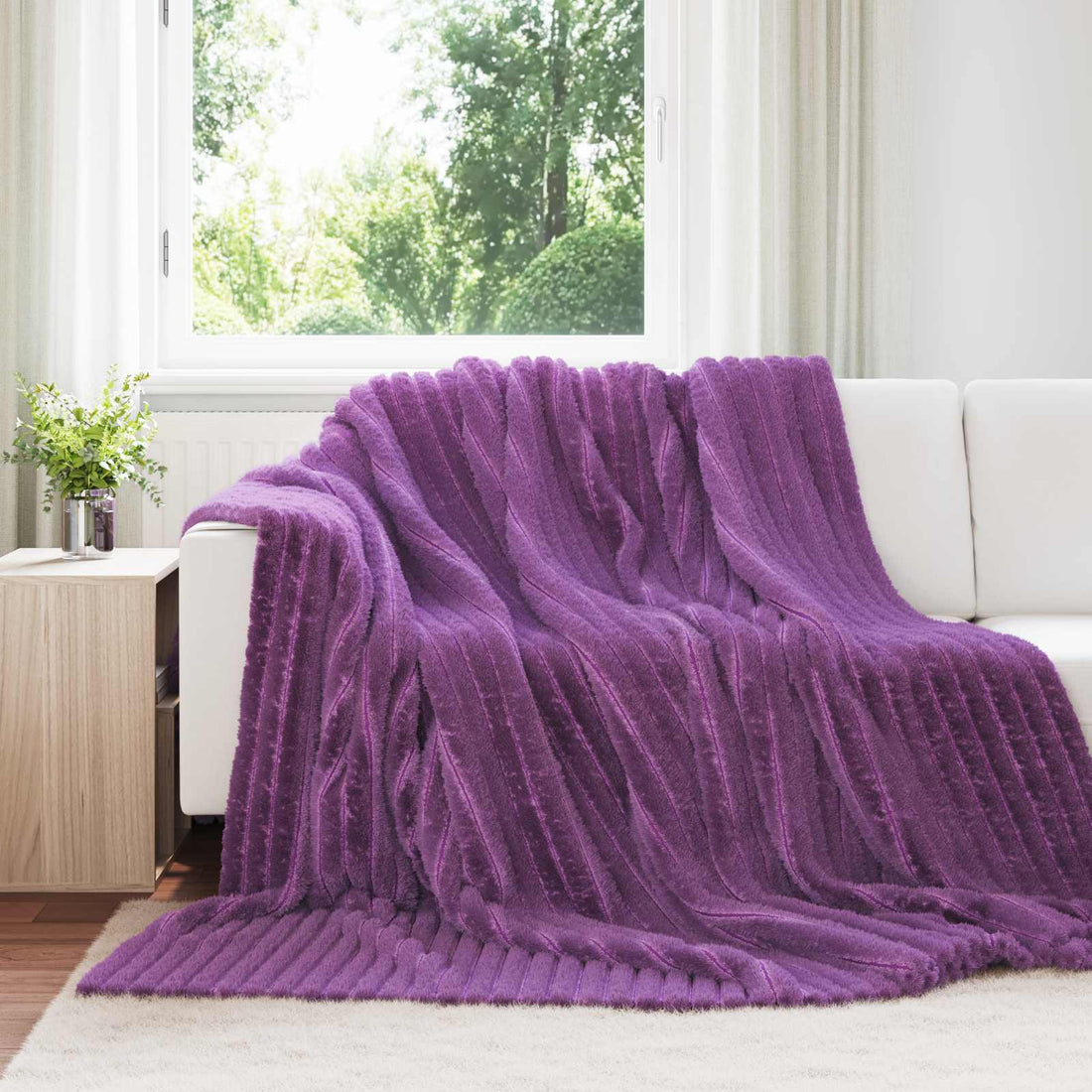 vidaXL Mantitas de Sofá 6 uds. Morado 240 x 220 cm 8.76 kg Lana