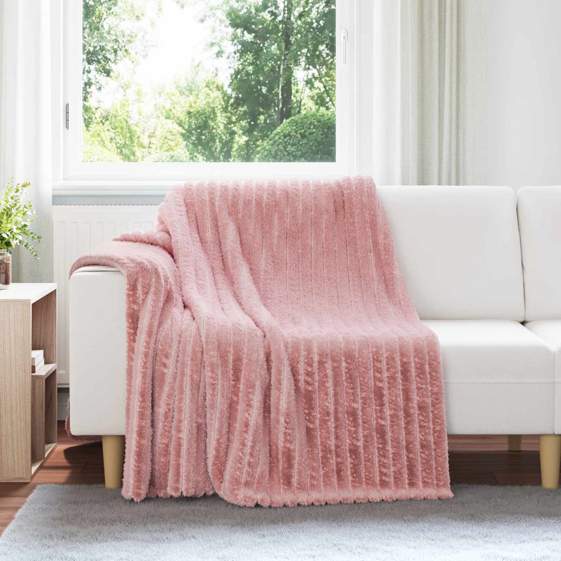 vidaXL Mantitas de Sofá 6 uds. Rosa 200 x 150 cm 4.75 kg Lana