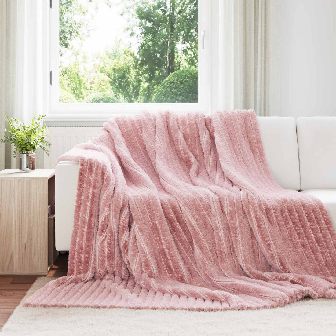 vidaXL Mantitas de Sofá 6 uds. Rosa 270 x 240 cm 9.53 kg Lana
