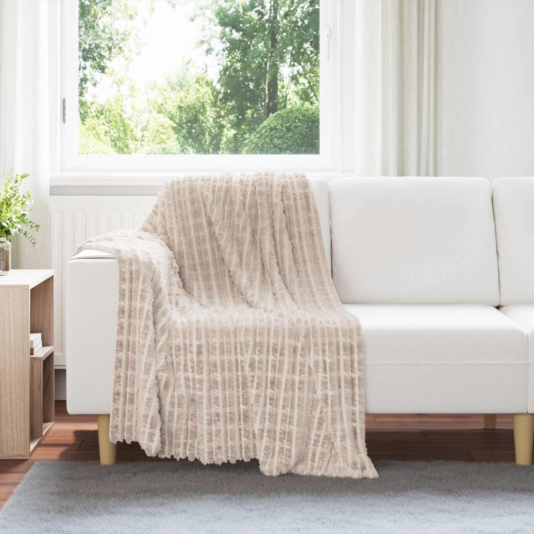 vidaXL Mantitas de Sofá 6 uds. Beige 150 x 130 cm 2.75 kg Lana
