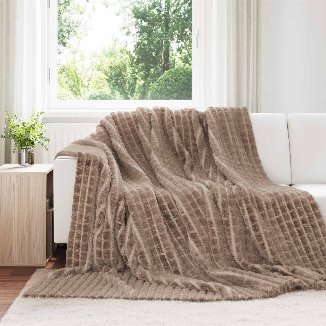 vidaXL Mantitas de Sofá 6 uds. Camel 240 x 220 cm 8.63 kg Lana