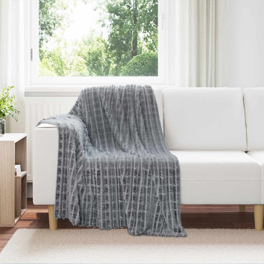 vidaXL Mantitas de Sofá 6 uds. Gris oscuro 150 x 130 cm 2.75 kg Lana