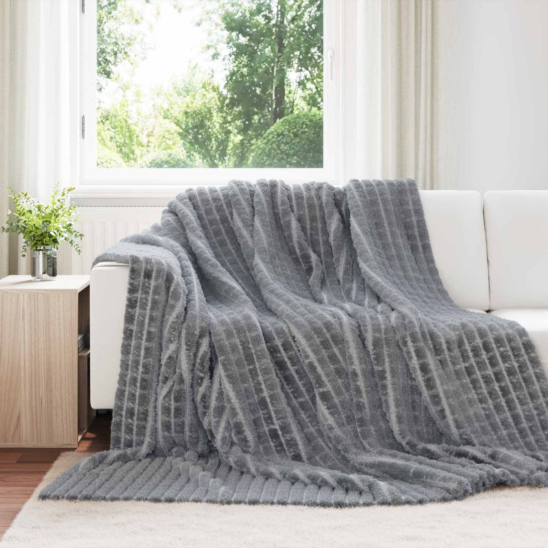 vidaXL Mantitas de Sofá 6 uds. Gris oscuro 240 x 220 cm 9.17 kg Lana
