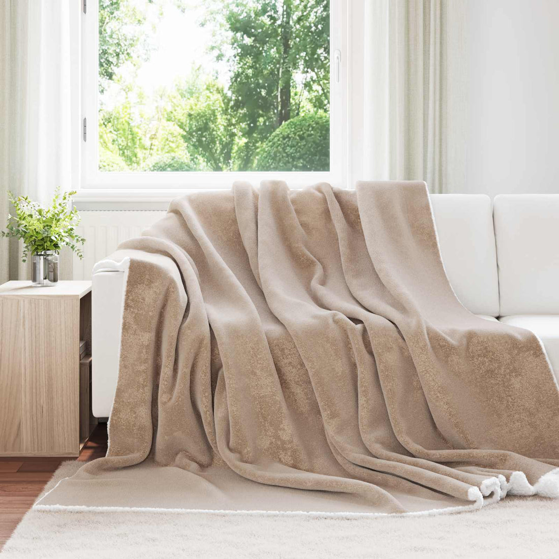 vidaXL Manta Camel 240 x 270 cm 3.17 kg Lana