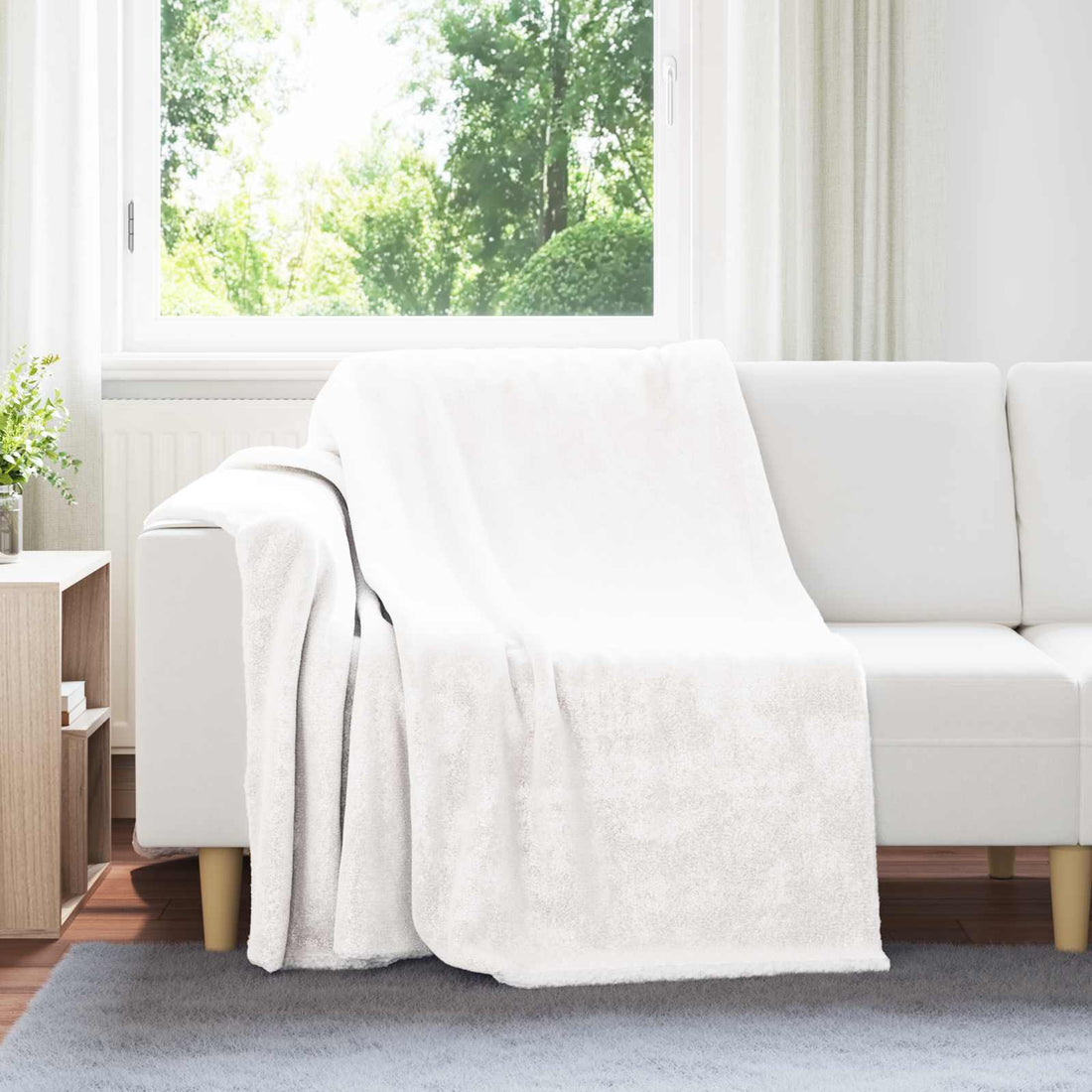 vidaXL Manta Blanco 150 x 200 cm 1.64 kg Lana