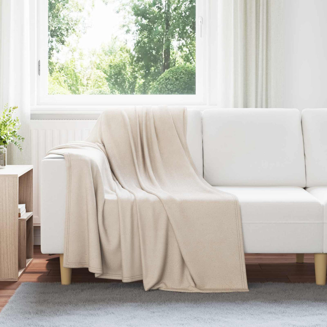 vidaXL Mantitas de Sofá 6 uds. Beige 170 x 130 cm 1.86 kg Lana